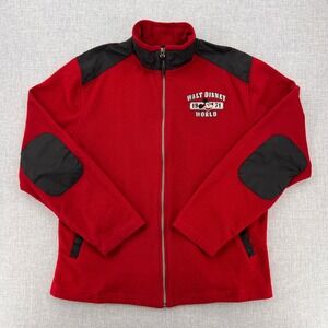 Disney Parks Walt Disney World Mickey Fleece Jacket Men S Red Zip Disneybound